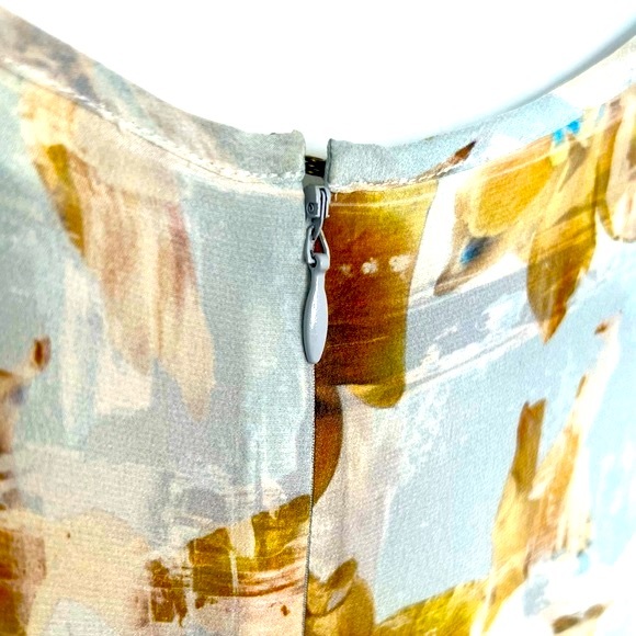 ALLSAINTS,Soft Blue with a Painterly Pattern printed in Italy 100% Silk, EUC - Picture 9 of 16